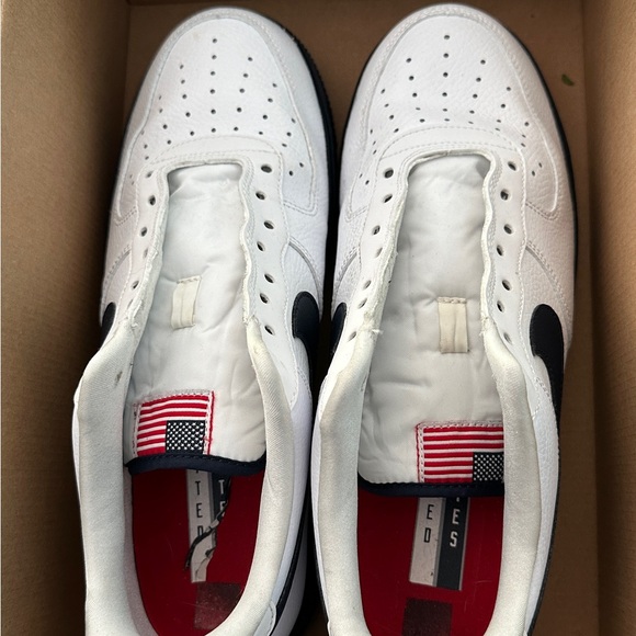 NEW NIKE AIR FORCE 1 LOW LV8 07 USA OBSIDIAN WHITE CK5718 100 PO - Picture 4 of 11